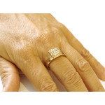 Geometric Ring - Yaffie Square and Solitaire Diamond Marvel