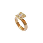 Geometric Ring - Yaffie Square and Solitaire Diamond Marvel