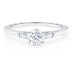 Yaffie Brilliantly Elegant Petite Diamond Engagement Ring in White Gold with 0.65ct TDW