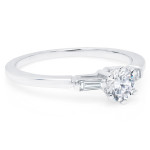 Yaffie Brilliantly Elegant Petite Diamond Engagement Ring in White Gold with 0.65ct TDW