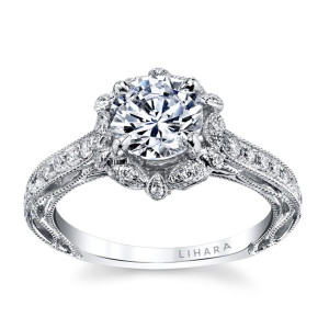 White Gold 0.31ct TDW Semi-Mount Diamond Engagement Ring - Custom Made By Yaffie™