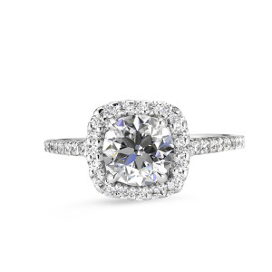 Dazzling Yaffie White Gold Engagement Ring with 0.30ct TDW Semi-Mount Diamond