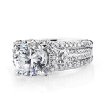 White Gold Diamond Engagement Ring with 1.20ct TDW Semi-Mount