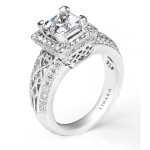 Semi-mount Diamond Engagement Ring in Yaffie White Gold with 3/5ct TDW
