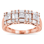 Sparkling Yaffie Gold Wedding Band with 1 1/4ct TDW Diamonds