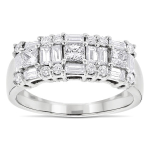 Sparkling Yaffie Gold Wedding Band with 1 1/4ct TDW Diamonds