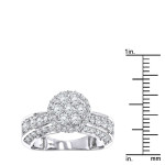 Clustered Brilliance: Yaffie Gold 1 3/5ct TDW Diamond Ring