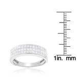 Golden Yaffie Princess-cut Diamond Wedding Band with 1.375ct Total Diamond Weight