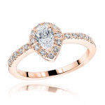 Yaffie Gold 1/2ct White Diamond Engagement Ring