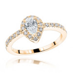 Yaffie Gold 1/2ct White Diamond Engagement Ring