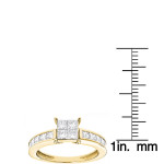 Princess-Cut Diamond Engagement Ring with 2.25ct TDW by Yaffie Gold