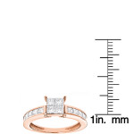 Princess-Cut Diamond Engagement Ring with 2.25ct TDW by Yaffie Gold