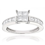 Princess-Cut Diamond Engagement Ring with 2.25ct TDW by Yaffie Gold