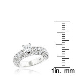 Princess-worthy Yaffie Gold Diamond Engagement Ring with 2ct TDW