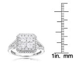 Sparkling Yaffie White Gold Engagement Ring with 1 1/2ct TDW Diamonds