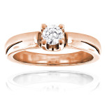 Dazzle Her: Yaffie White Gold Solitaire Diamond Engagement Ring