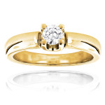 Dazzle Her: Yaffie White Gold Solitaire Diamond Engagement Ring