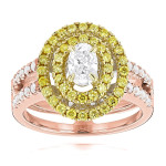 Gold and Diamond Yaffie Engagement Ring with 1.1ct Total Weight