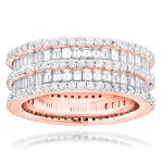 Gold treasure: Multi-cut White Diamond Ring by Yaffie Designer (5ct TDW)