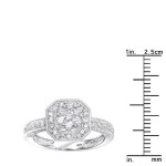 Sparkle in Style with Yaffie 1ct Cluster Diamond Ring for Women