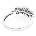 Dazzle with Yaffie Sterling Silver 3-Drop Diamond Engagement Ring
