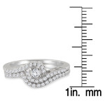 White Gold Bridal Set with 1/2ct Sparkling Diamonds from Yaffie