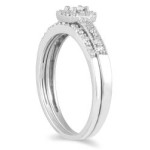 Bridal perfection: Yaffie White Gold Princess Diamond Ring Set (1/3ct TDW)