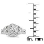 Antique Bridal Set with 1ct TDW White Diamond in Yaffie White Gold