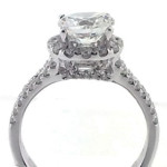 Dazzling White Gold Diamond Halo Ring by Yaffie Matthew Ryan Design