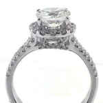 Dazzling White Gold Diamond Halo Ring by Yaffie Matthew Ryan Design