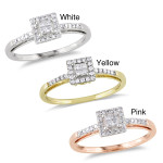 Gold Yaffie Ring with Sparkling 1/5ct TDW Diamonds