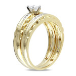 Bridal Set: Yaffie Gold with Sparkling 2/5ct TDW Diamonds