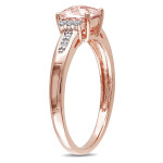 Morganite & Diamond Engagement Ring in Yaffie Rose Gold