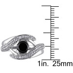 Yaffie Custom Black and White Diamond Ring, crafted with 1 1/4ct TDW in White Gold.