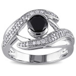 Yaffie Custom Black and White Diamond Ring, crafted with 1 1/4ct TDW in White Gold.