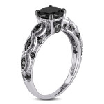 1.25ct TDW Black Diamond Engagement Ring - Custom Made By Yaffie ™