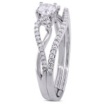 1/2ct Diamond Bridal Set with Infinity White Gold Design by Yaffie