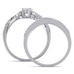 Sparkling Yaffie Bridal Set with Delicate Infinity Diamond Design