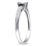Yaffie ™ Custom Black and White Princess-cut Diamond Ring in 1/2ct TDW White Gold