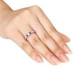 Yaffie ™ Custom Black and White Princess-cut Diamond Ring in 1/2ct TDW White Gold