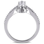 Two-Stone Split Shank Promise Ring with 1/2ct TDW Diamonds in Yaffie White Gold