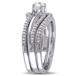 Bridal Bliss: Yaffie 3-Piece White Gold Diamond Ring Set