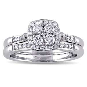 Sparkle in Love: Yaffie White Gold Diamond Bridal Ring Set