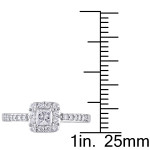Dazzling Yaffie Ring in 1/2ct TDW White Gold Diamonds