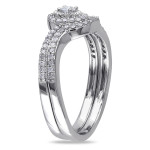 Bridal Set with 1/3ct TDW Diamond in White Gold by Yaffie