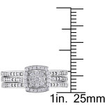 Yaffie White Gold Diamond Bridal Ring Set - 1/3ct TDW