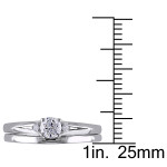 Bridal Set with 1/3ct TDW Diamonds in Yaffie White Gold