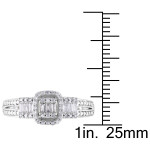 Mixed Cut Diamond Ring by Yaffie in White Gold with 1/3ct TDW