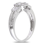 Mixed Cut Diamond Ring by Yaffie in White Gold with 1/3ct TDW