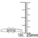 Say 'I do' with Yaffie Princess-cut Diamond Solitaire Ring in White Gold